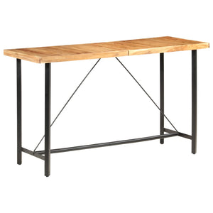 9-tlg. Bar-Set Massivholz Akazie, Echtleder und Canvas