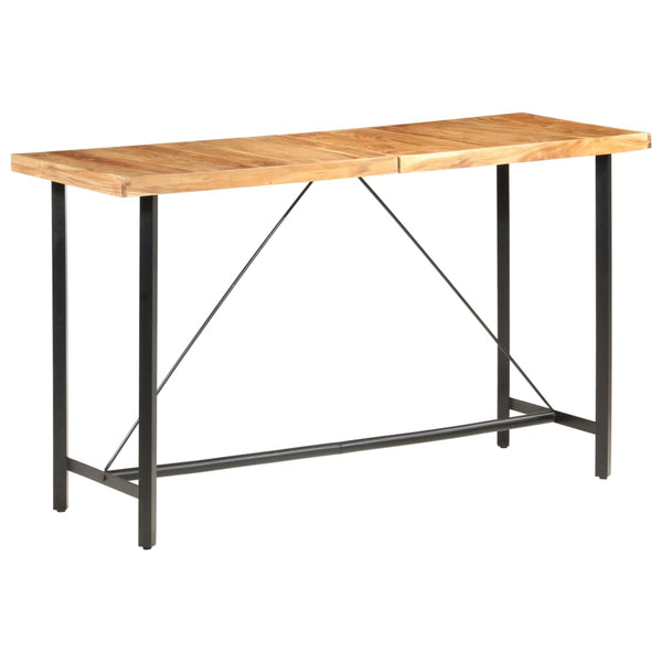 9-tlg. Bar-Set Massivholz Akazie, Echtleder und Canvas
