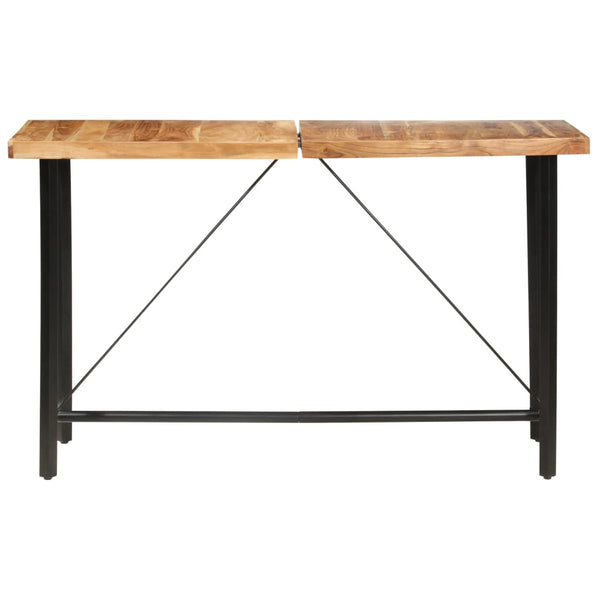 9-tlg. Bar-Set Massivholz Akazie, Echtleder und Canvas