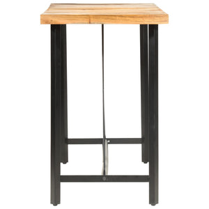 9-tlg. Bar-Set Massivholz Akazie, Echtleder und Canvas