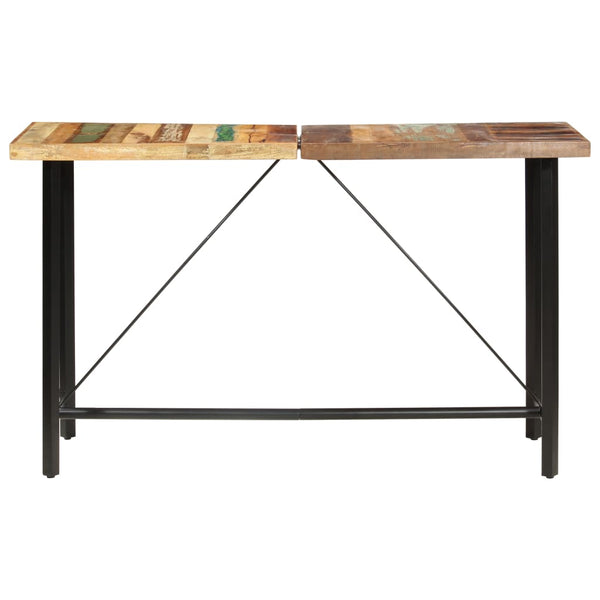 9-tlg. Bar-Set Recyceltes Massivholz und Echtleder