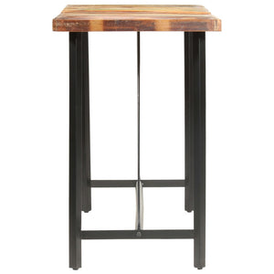 9-tlg. Bar-Set Recyceltes Massivholz und Echtleder