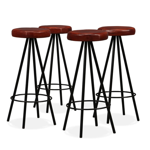 9-tlg. Bar-Set Recyceltes Massivholz und Echtleder