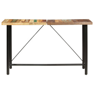 9-tlg. Bar-Set Recyceltes Massivholz, Echtleder und Canvas