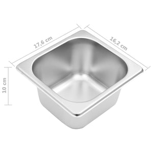 Gastronorm Ständer mit 3 GN 1/6 Edelstahlbehältern