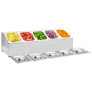 Gastronorm Ständer mit 5 GN 1/6 Behältern