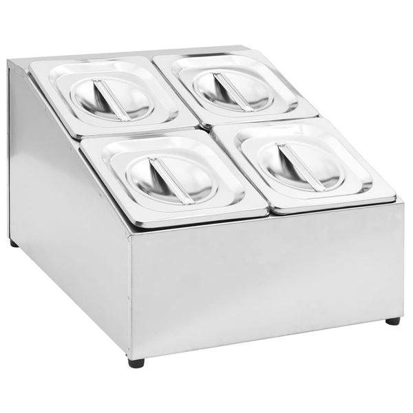 Gastronorm Ständer mit 4 GN 1/6 Behältern