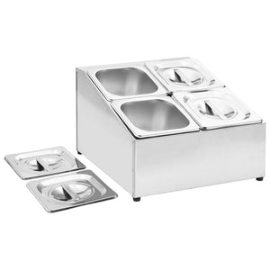 Gastronorm Ständer mit 4 GN 1/6 Behältern