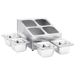Gastronorm Ständer mit 4 GN 1/6 Behältern