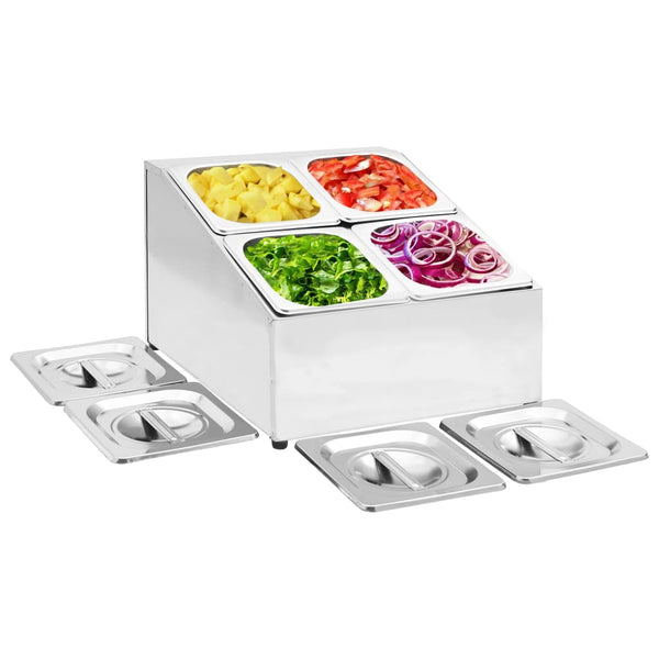 Gastronorm Ständer mit 4 GN 1/6 Behältern