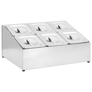 Gastronorm-Ständer mit 6 GN 1/6 Behältern
