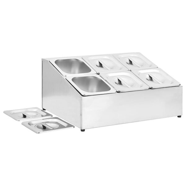 Gastronorm-Ständer mit 6 GN 1/6 Behältern