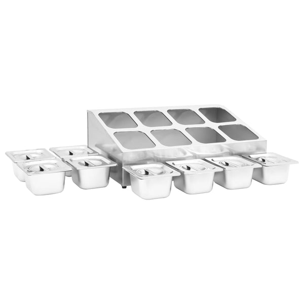 Gastronorm Ständer mit 8 GN 1/6 Behältern