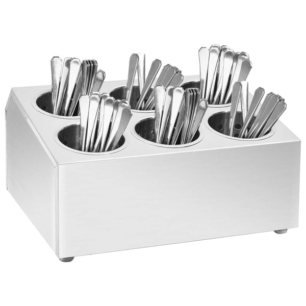 Edelstahl Besteckbehälter mit 6 Fächern