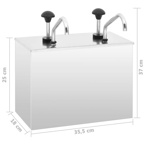Doppel Saucenspender Edelstahl 2 x 3,5L