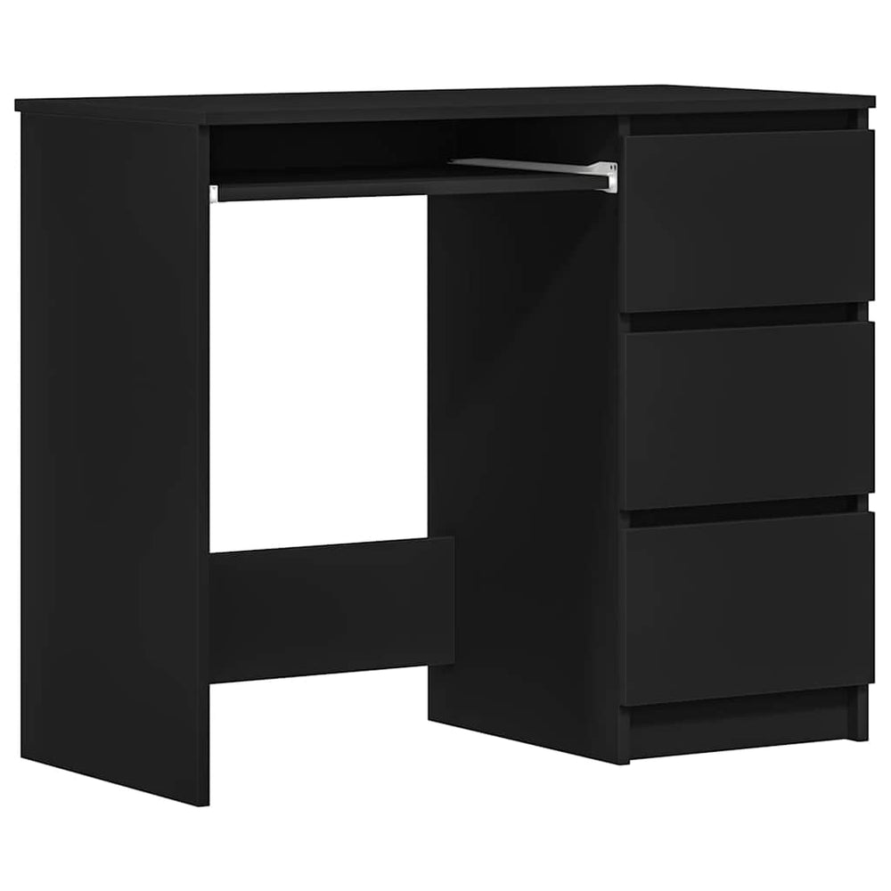 Schwarzer Schreibtisch 90x45 cm