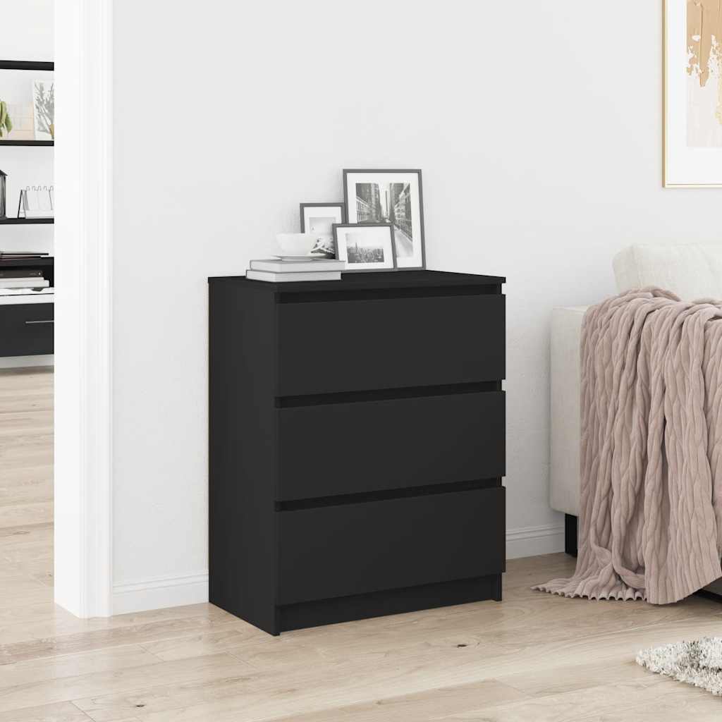 Schwarzes Sideboard 60x35x76 cm