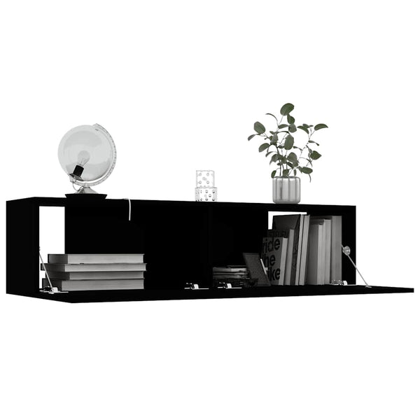 Schwarzer TV-Schrank 120 cm