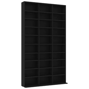 Schwarzer CD-Schrank, 102 cm breit