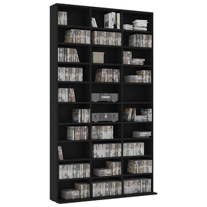 Schwarzer CD-Schrank, 102 cm breit