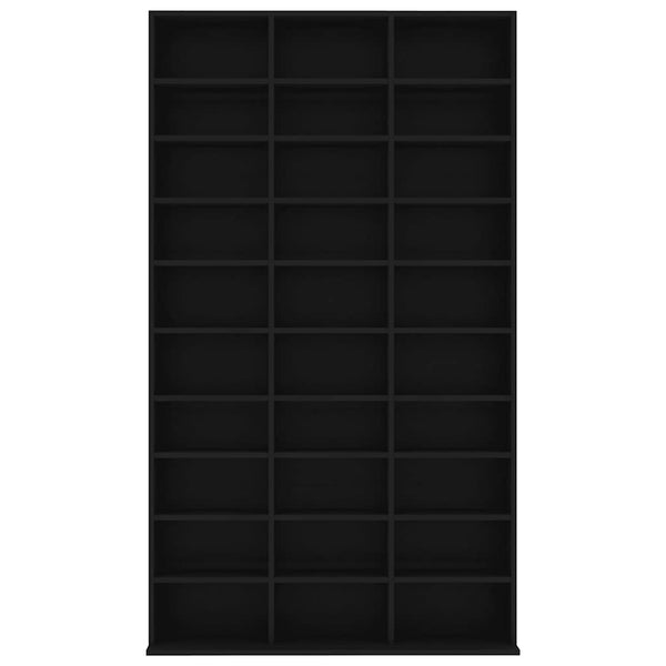 Schwarzer CD-Schrank, 102 cm breit