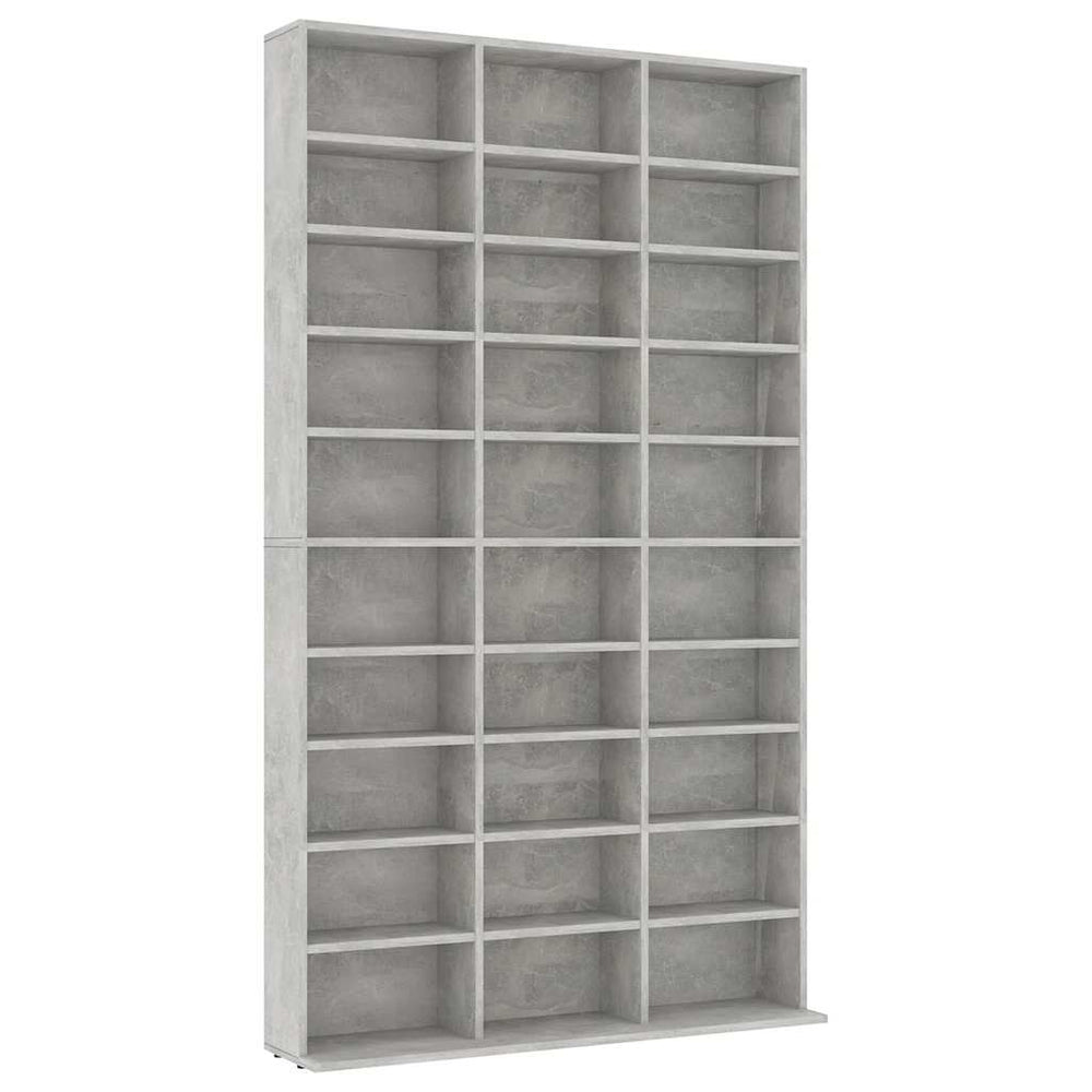 CD-Schrank Betongrau Holzwerkstoff