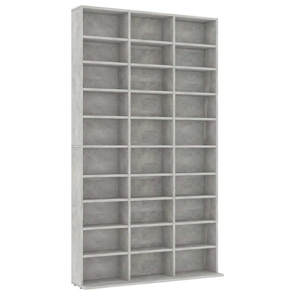 CD-Schrank Betongrau Holzwerkstoff