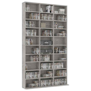 CD-Schrank Betongrau Holzwerkstoff