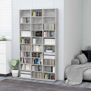 CD-Schrank Betongrau Holzwerkstoff