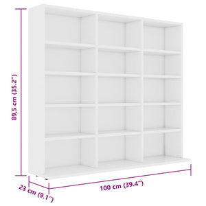 CD Regal Weiß Holzwerkstoff 100cm