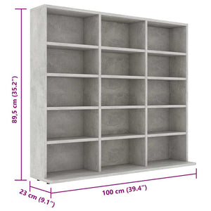 CD Regal Betongrau 100 cm