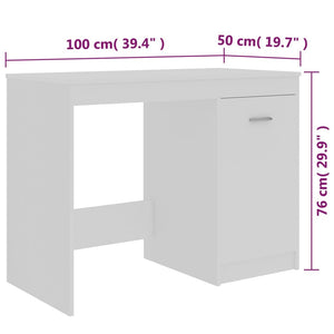 Weißer Schreibtisch 100x50 cm