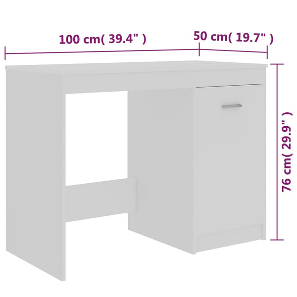 Weißer Schreibtisch 100x50 cm