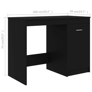 Schwarzer Schreibtisch 100x50 cm