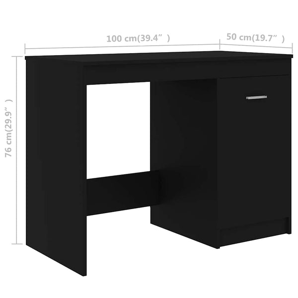 Schwarzer Schreibtisch 100x50 cm