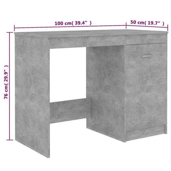 Schreibtisch Betongrau 100x50 cm