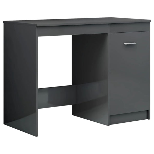 Schreibtisch Hochglanz Grau 100x50 cm