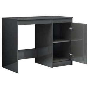 Schreibtisch Hochglanz Grau 100x50 cm