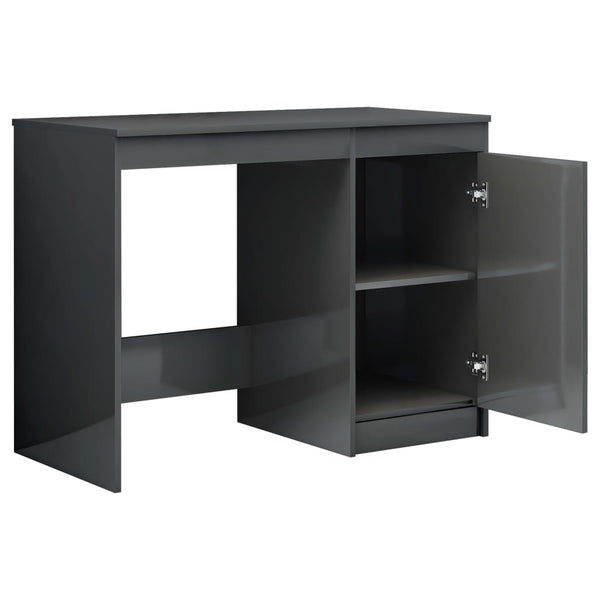 Schreibtisch Hochglanz Grau 100x50 cm