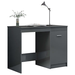Schreibtisch Hochglanz Grau 100x50 cm