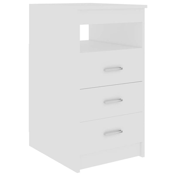 Weißes Sideboard mit Schubladen, 40x50x76 cm