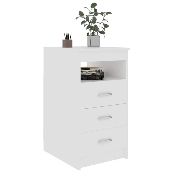 Weißes Sideboard mit Schubladen, 40x50x76 cm