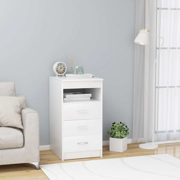 Weißes Sideboard mit Schubladen, 40x50x76 cm