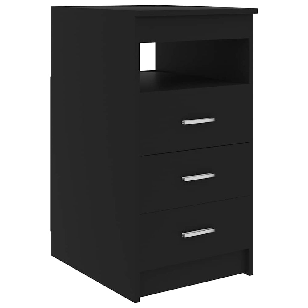 vidaXL Sideboard with Drawers Black 40x50x76 cm Engineered Wood