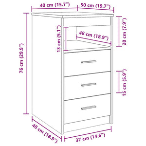Sideboard Sonoma Eiche mit 3 Schubladen