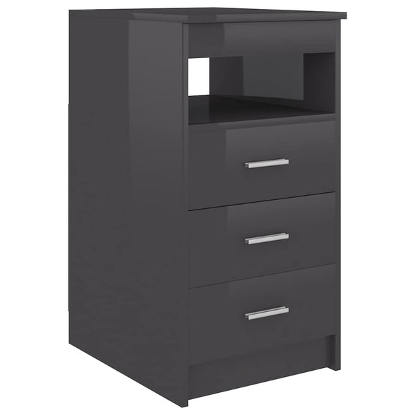 Hochglanz Grau Sideboard mit Schubladen