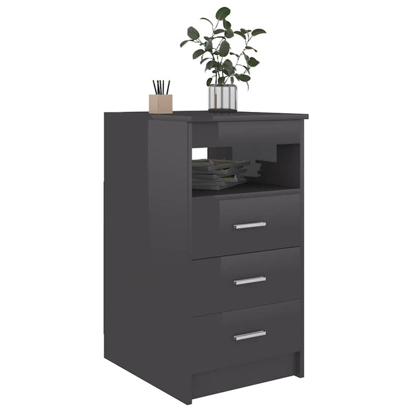Hochglanz Grau Sideboard mit Schubladen