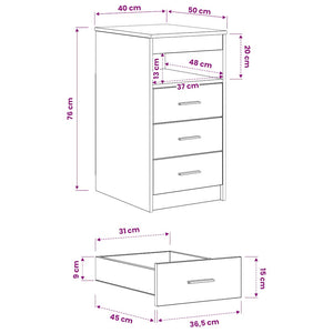 Hochglanz Grau Sideboard mit Schubladen