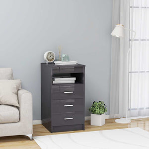 Hochglanz Grau Sideboard mit Schubladen