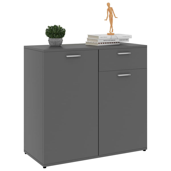 Graues Sideboard 80 cm Holzwerkstoff